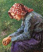 Sitting, Camille Pissarro